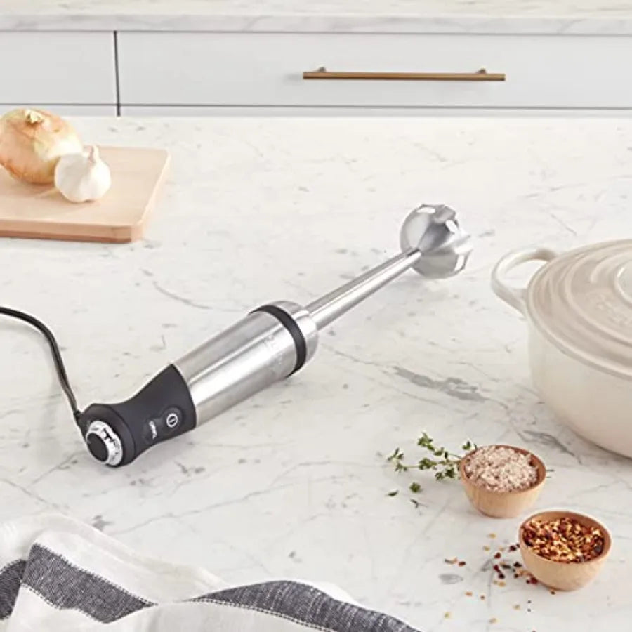 Immersion Blender Stainless Steel 600W Turbo Detachable Variable Speed