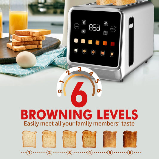 Smart Toaster With LCD Display 2-Slice Stainless Steel