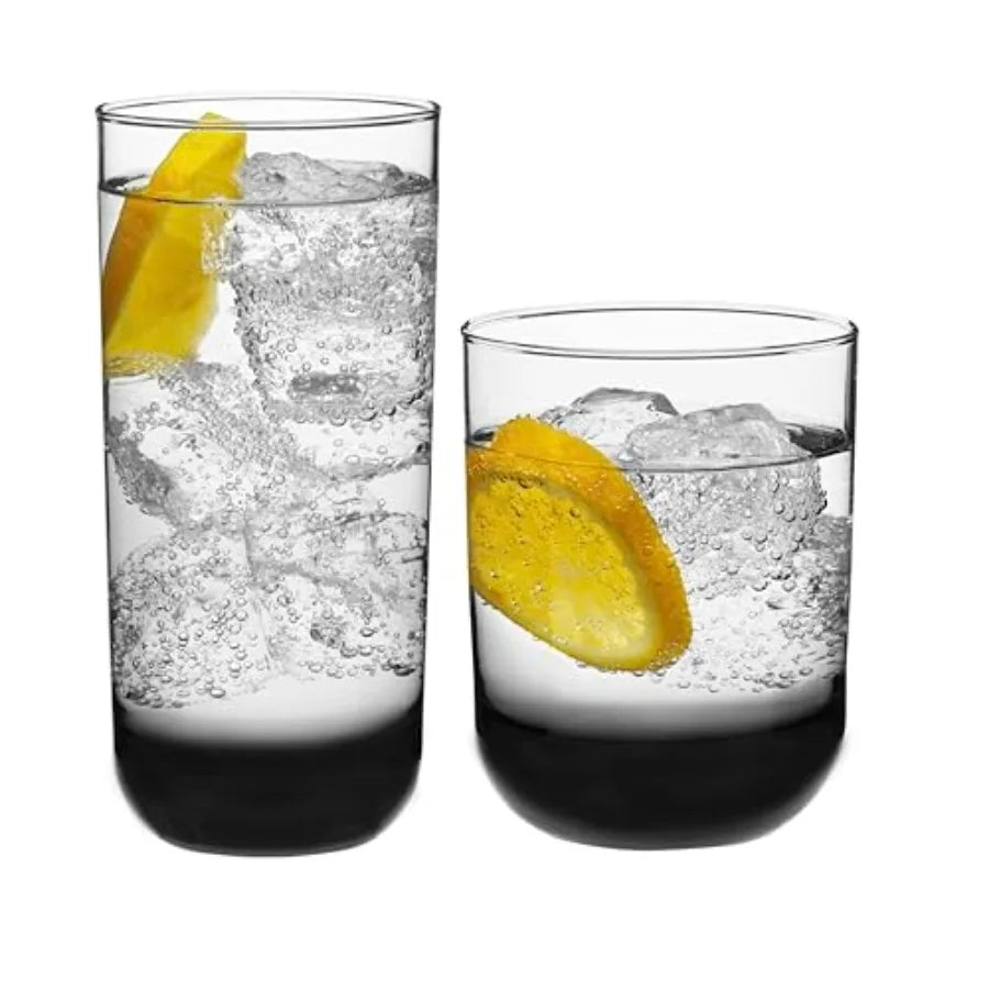 Classic Rocks and Tumbler Glasses Set Dishwasher Safe