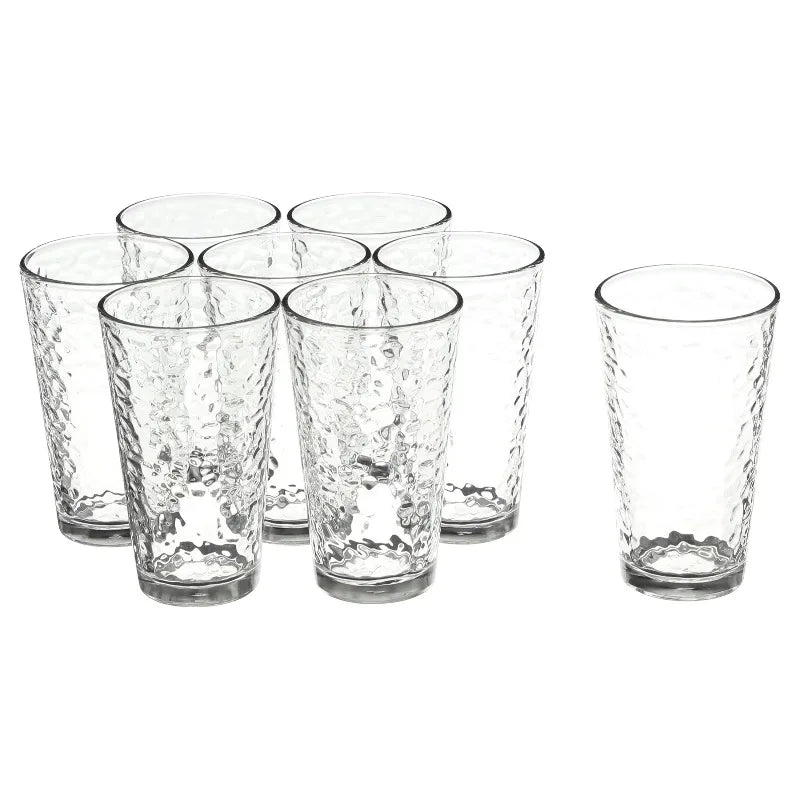 Vintage Frost Glass Drinkware Set Eight Piece For Everyday Use
