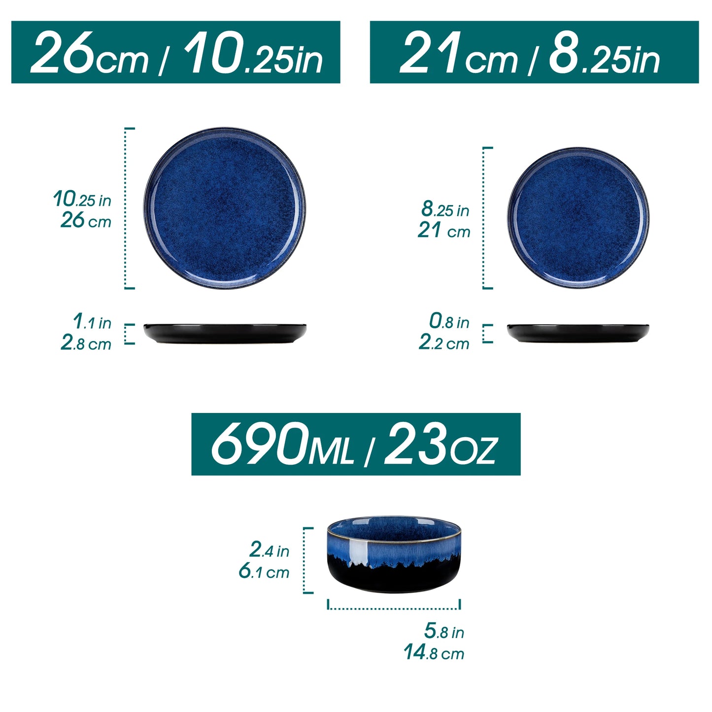 Malacasa Starry Stoneware Dinnerware Set