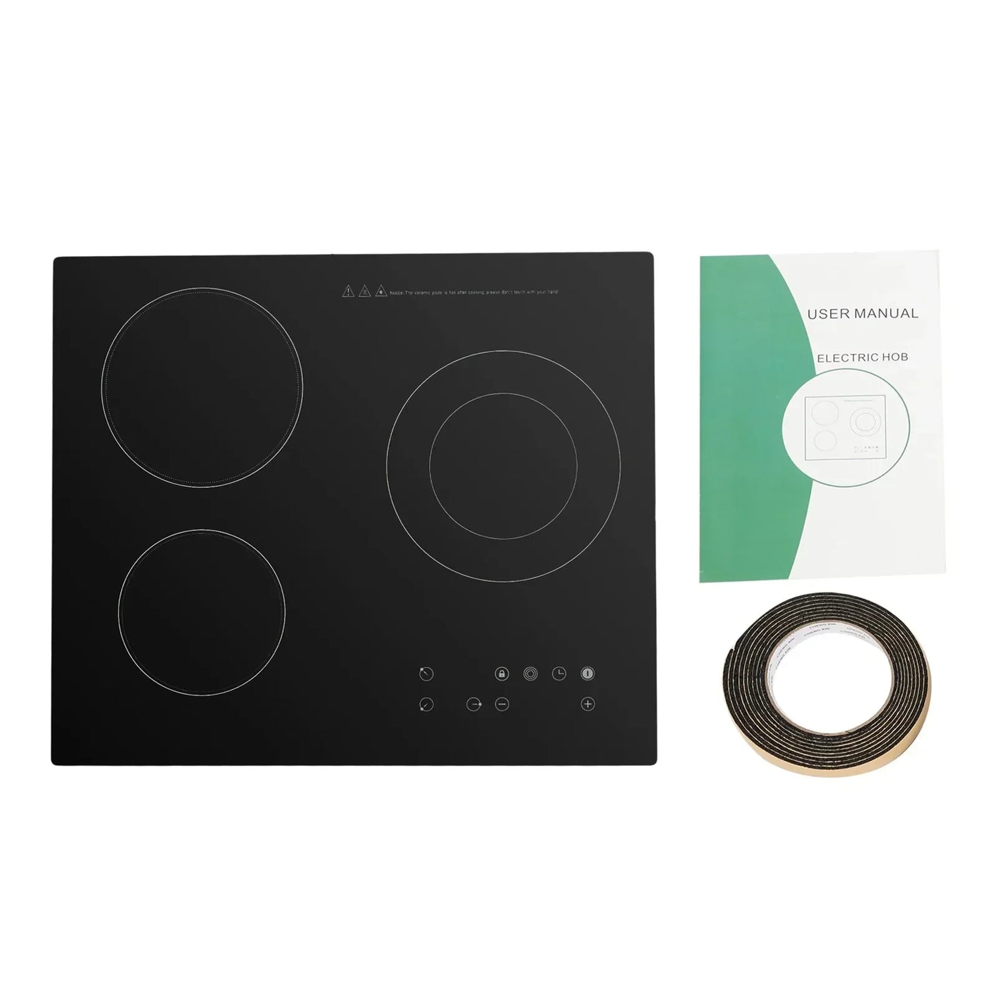 2600W Portable Electric Ceramic Cooktop With 3 Burners And Sensor Touch