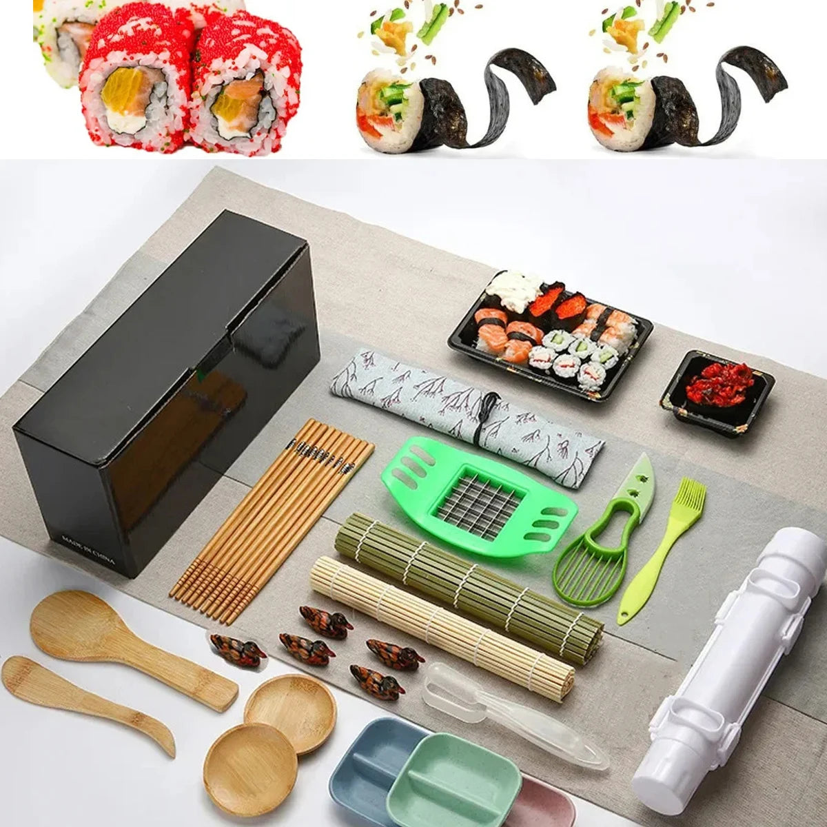 Sushi Maker Set Kit With Rolling Mold And Bamboo Mat