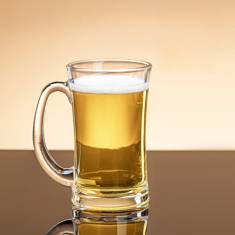 Glass Beer Steins With Handle For Parties And Everyday Use