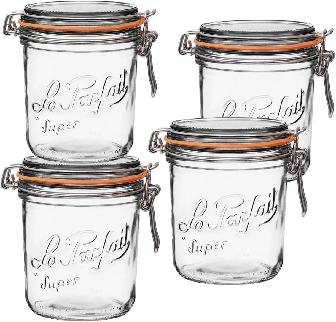 French Glass Canning Jar Set With Airtight Seal