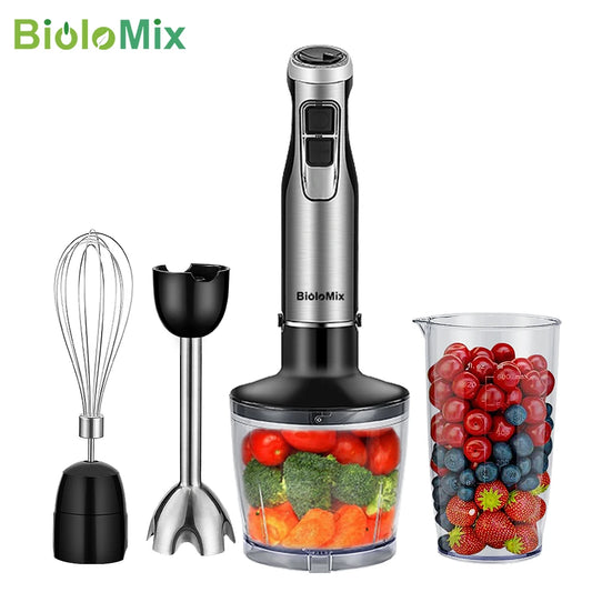Biolomix 1200W 4-In-1 Immersion Hand Blender With Chopper