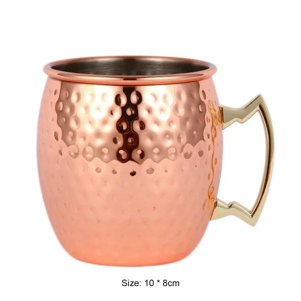 Alloet Moscow Mule Mugs Stainless Steel Copper Plated
