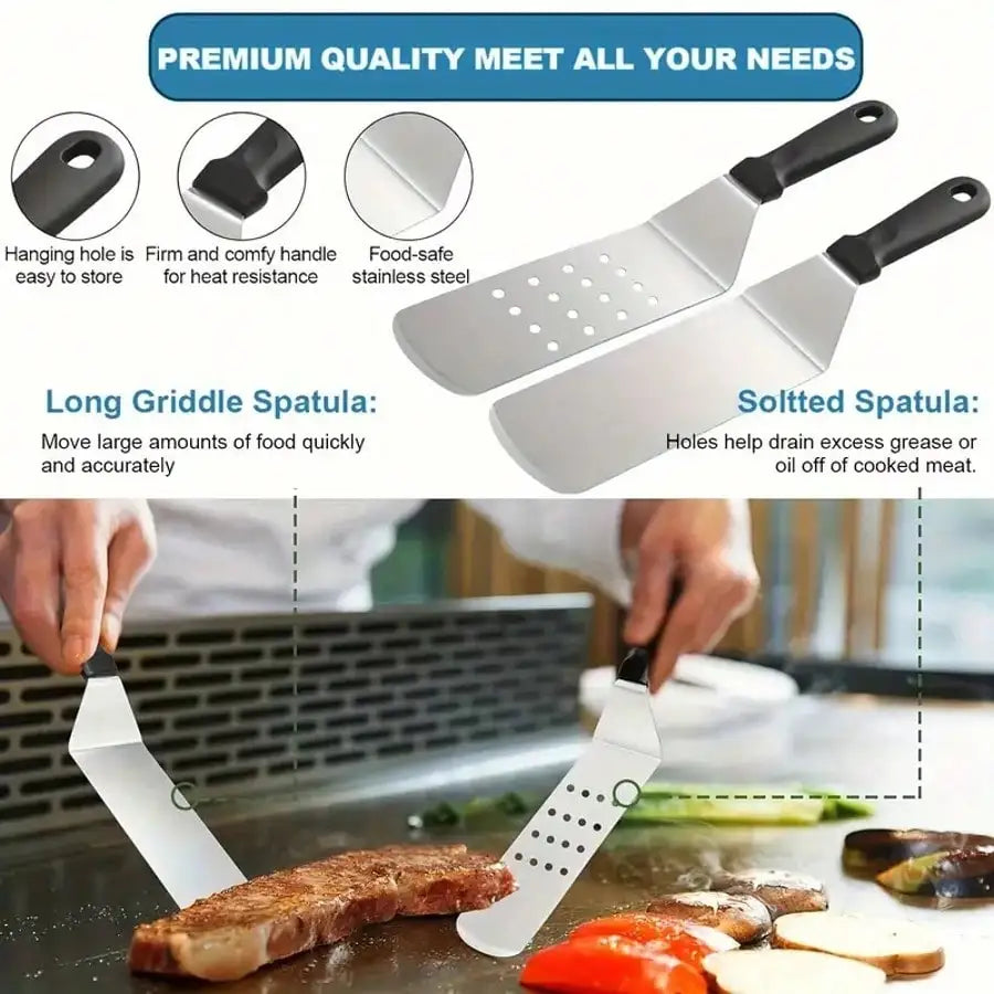 Ultimate Barbecue Master Kit Stainless Steel Grill Accessories