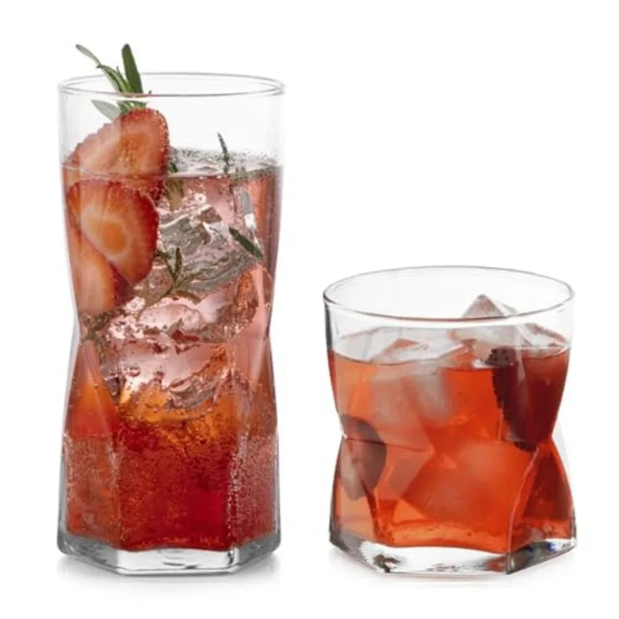 Classic Rocks and Tumbler Glasses Set Dishwasher Safe