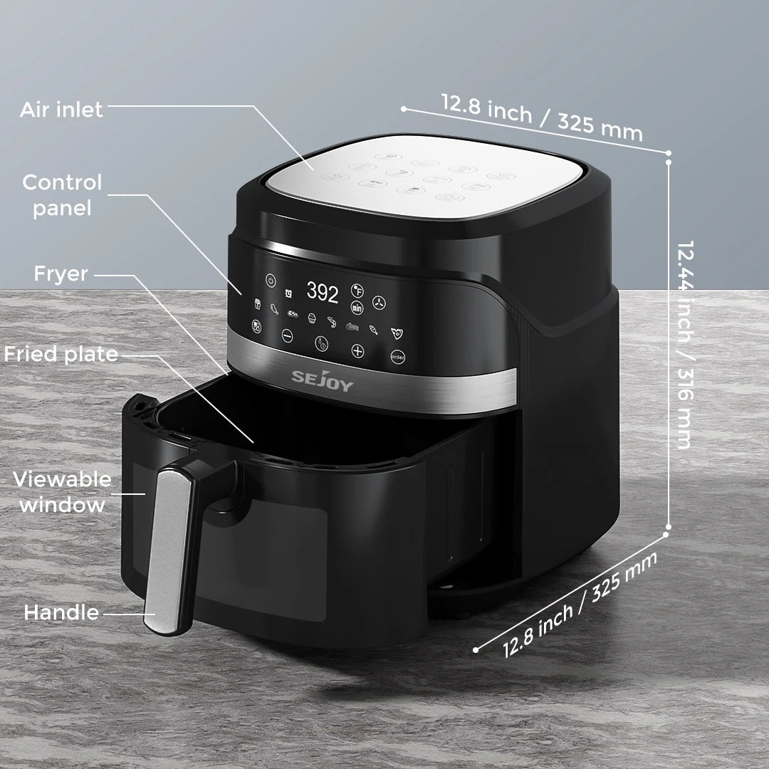 Sejoy 8-In-1 Air Fryer With Ceramic Coating And Precise Heating
