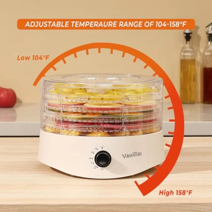 Mini Food Dehydrator Dryer 280W For Jerky Fruit Vegetables Herbs