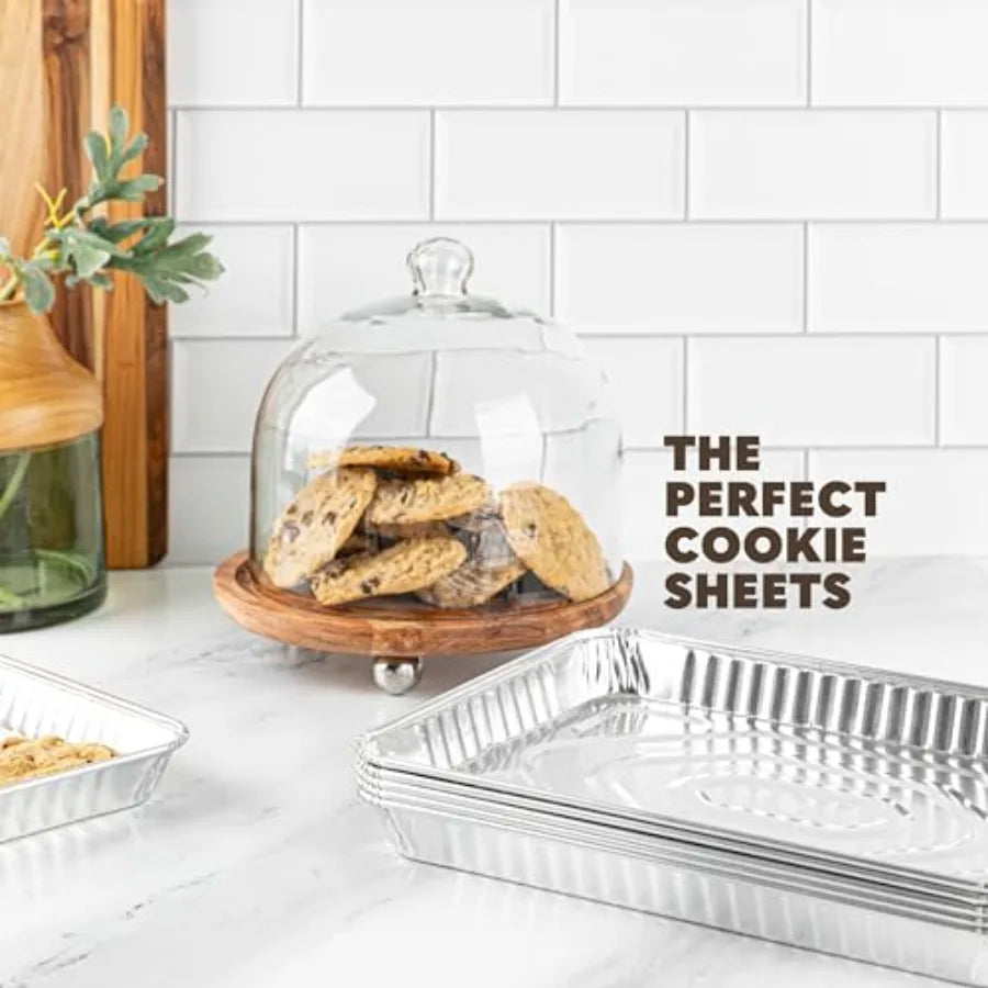 Disposable Aluminum Cookie Sheets 5 Pack Heavy Duty Baking Pans