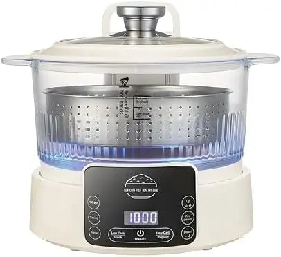XMSJ Low Carb Rice Cooker With Smart Timer Keep Warm