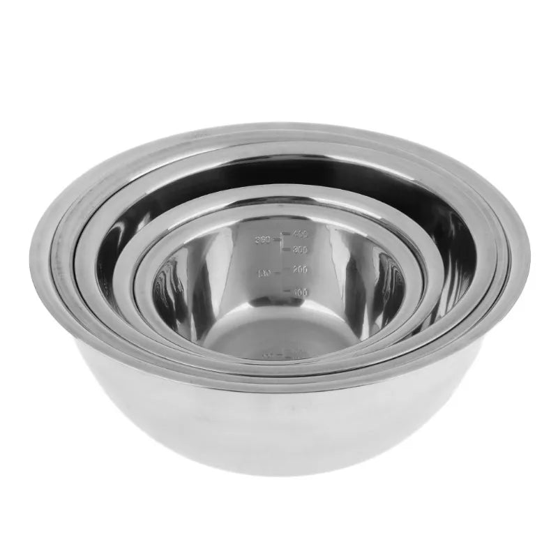 Stainless Steel Mixing Bowls Set Non Slip Nesting Dishwasher Safe