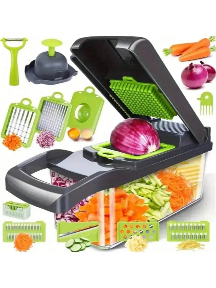 16 In 1 Vegetable Chopper With Stainless Steel Blades