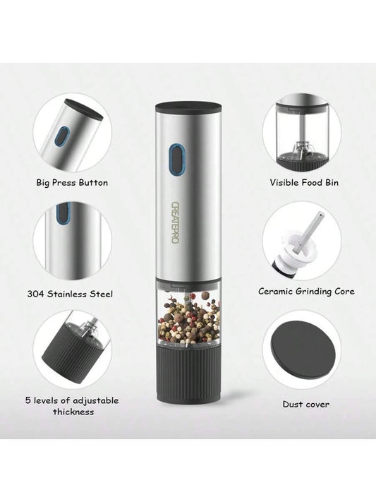 Electric Salt And Pepper Grinder Automatic Rechargeable Pepper Mill