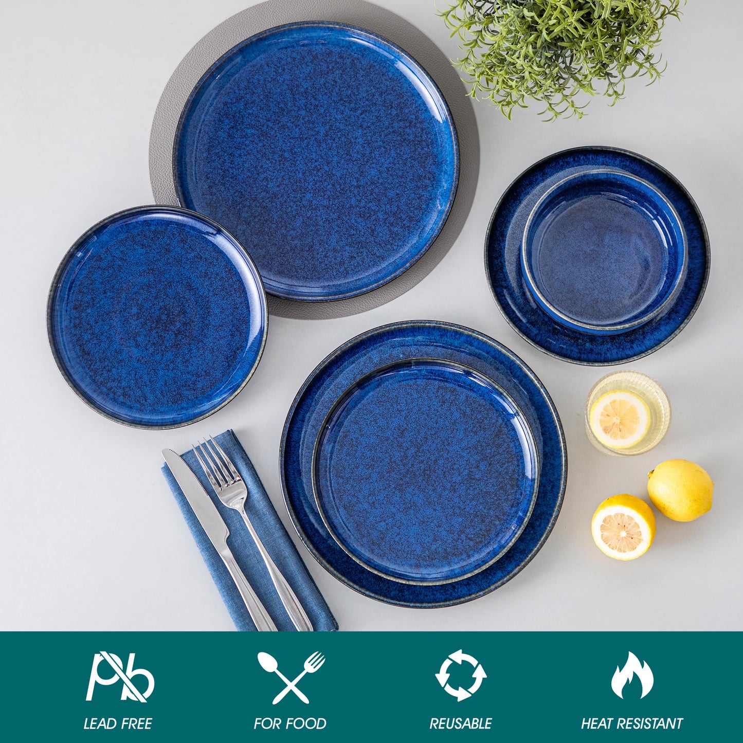 Malacasa Starry Stoneware Dinnerware Set