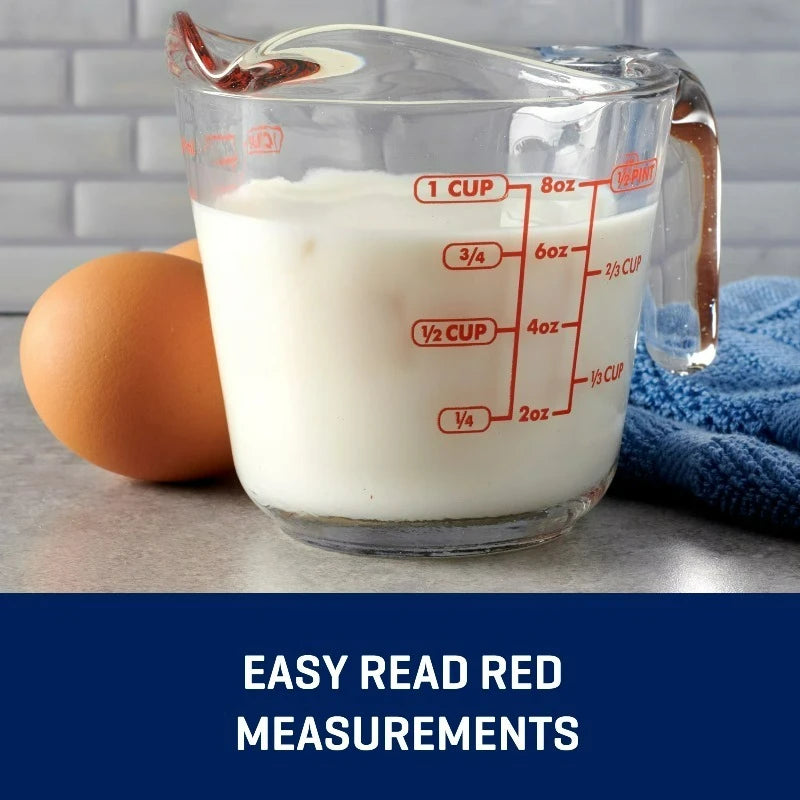 Glass Measuring Cup With Easy Grip Handle And Spout