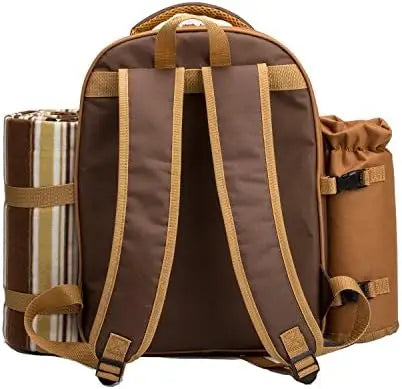 YTYIN Picnic Backpack For 4 With Cooler Compartment