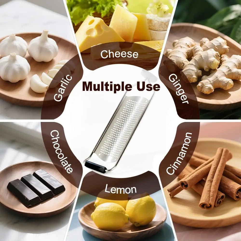 Multi Purpose Hand Grater Stainless Steel With Soft Rubber Handle