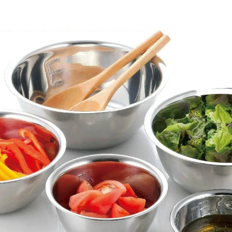 Stainless Steel Mixing Bowls Set Non Slip Nesting Dishwasher Safe