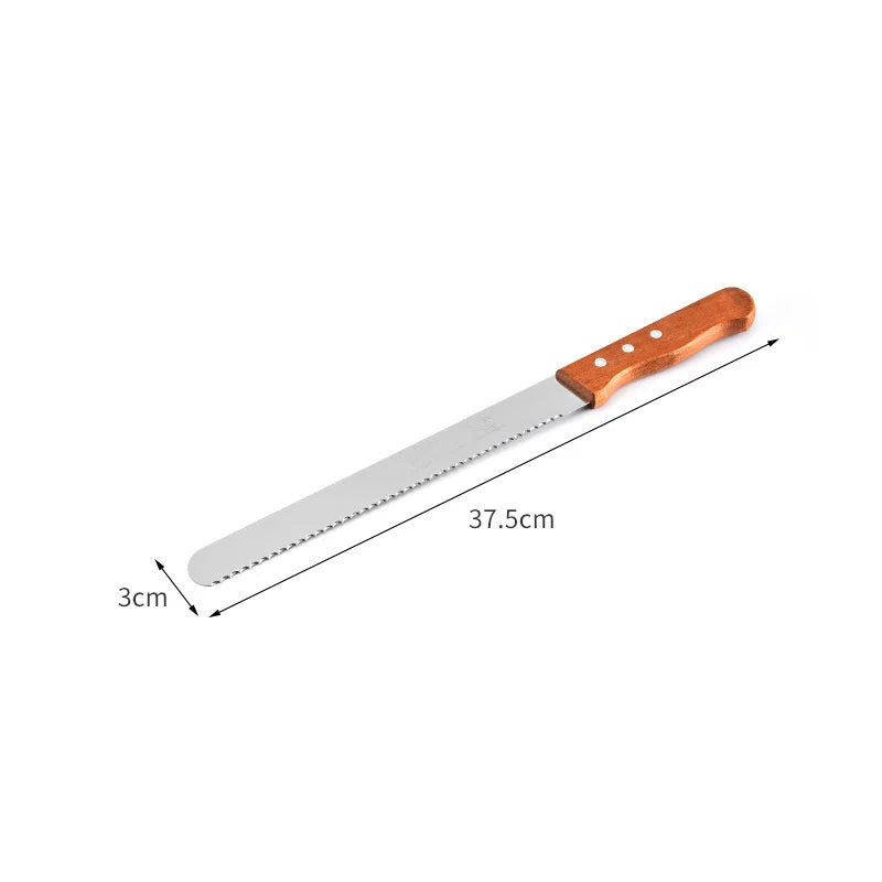 Serrated Bread Knife Stainless Steel Loaf Slicer For Cakes