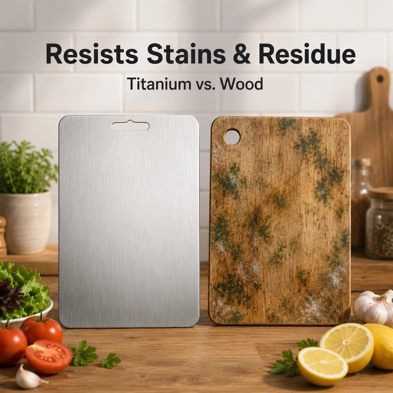 Titanium Cutting Board Set Double Sided Chopping Board For Kitchen