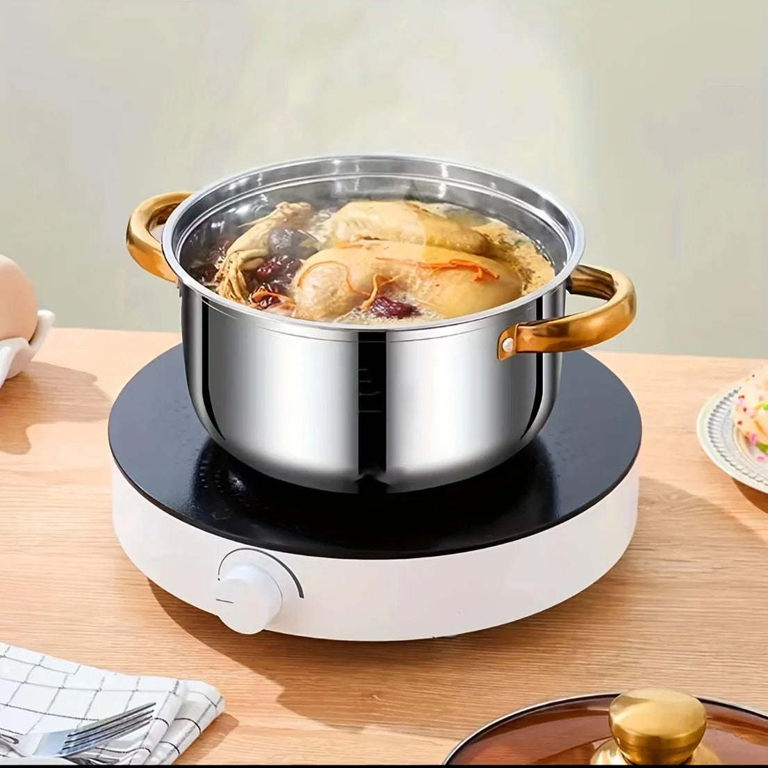Stainless Steel 5-Piece Cookware Set Durable and Easy Clean