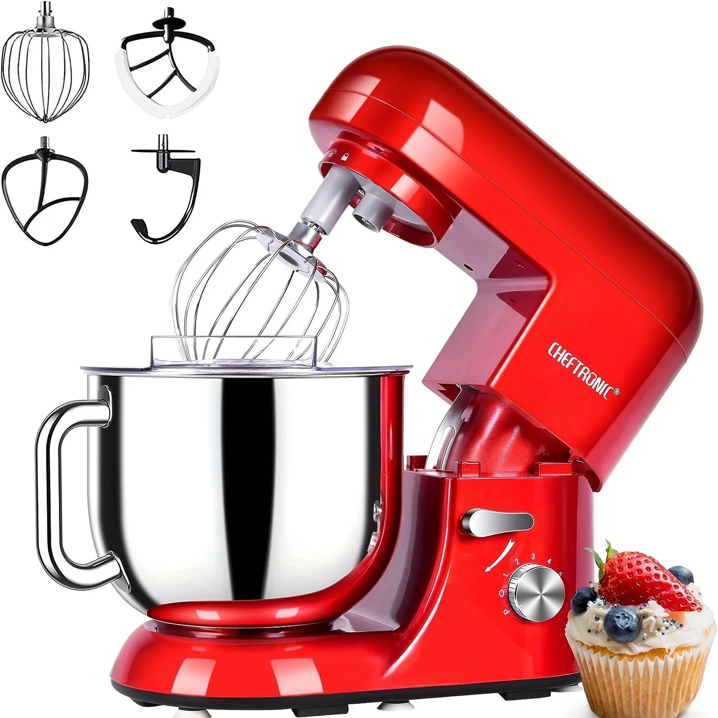 Cheftronic Stand Mixer Tilt-Head 650W 6-Speed US Plug