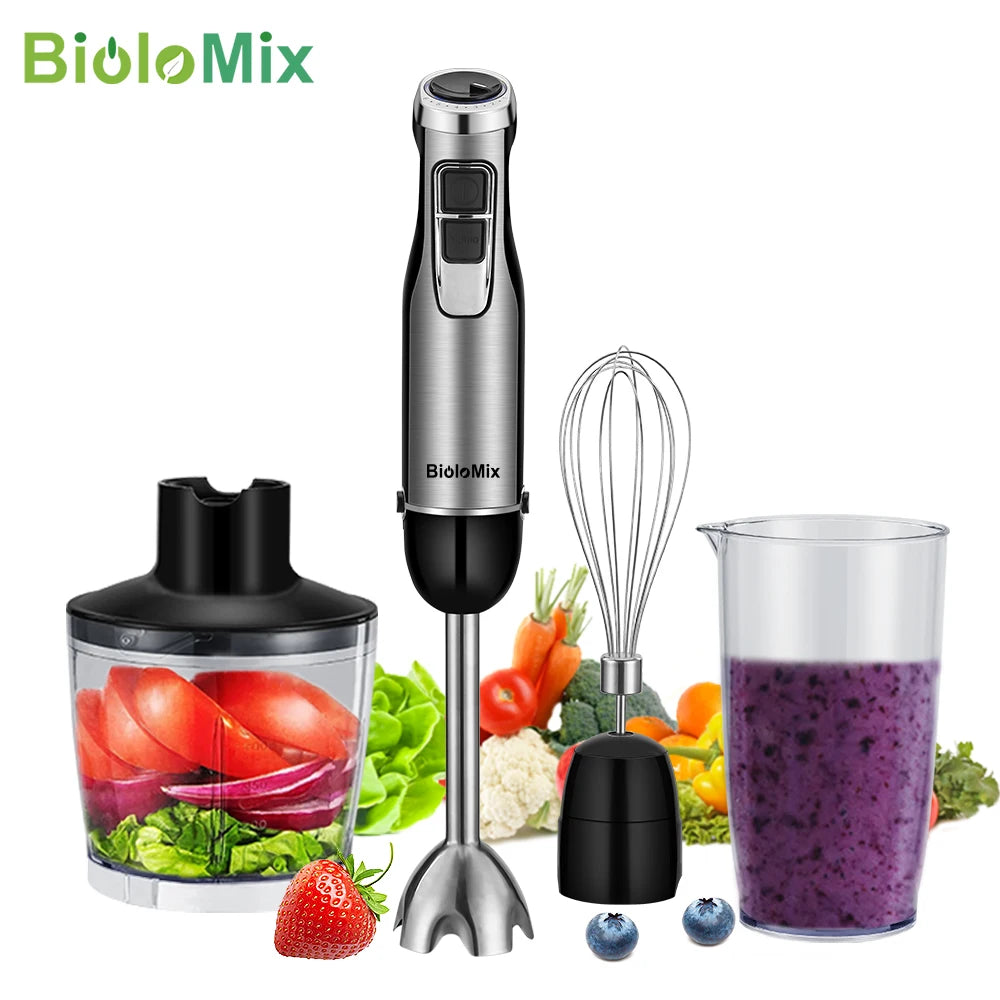 Biolomix 1200W 4-In-1 Immersion Hand Blender With Chopper
