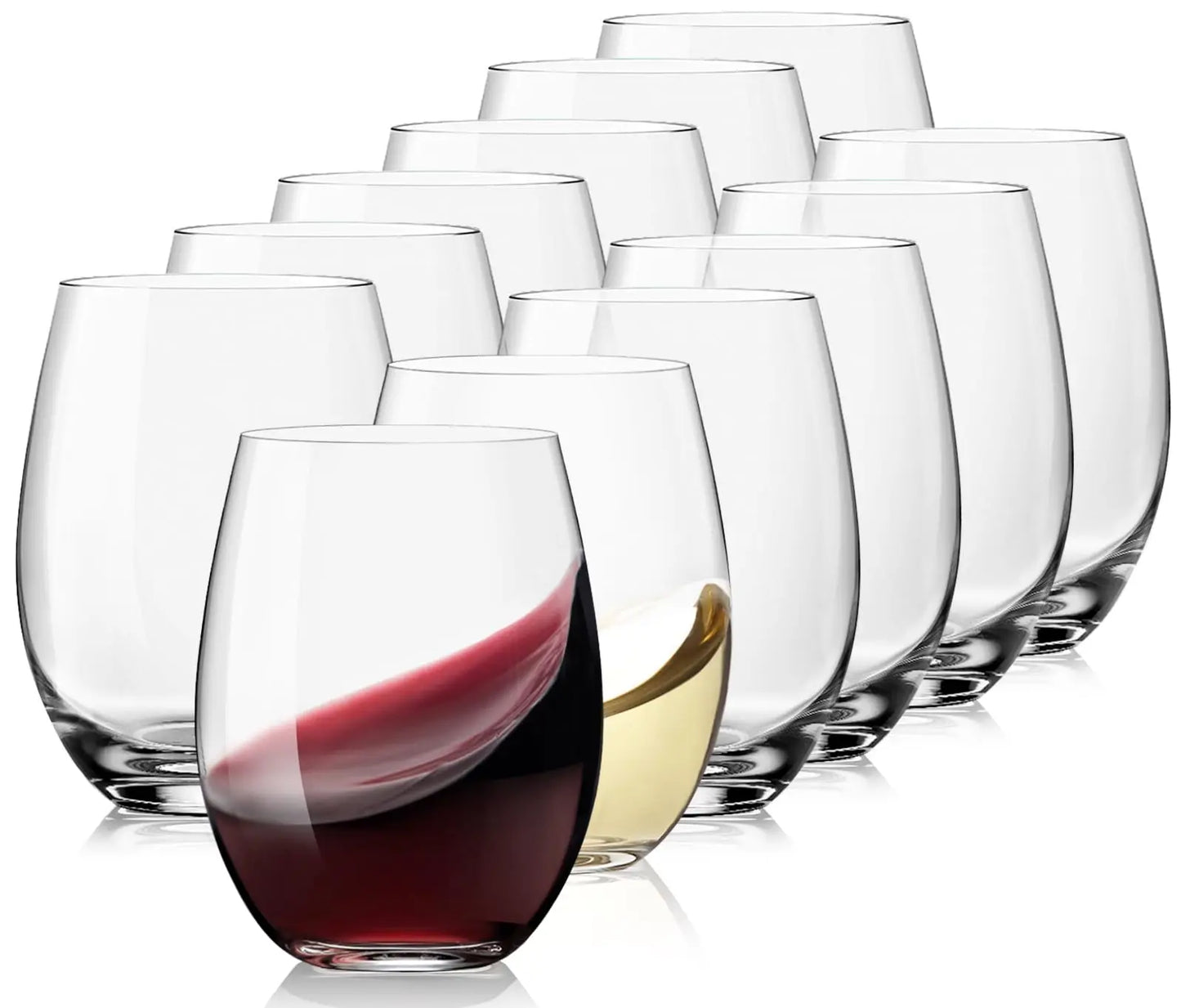 Hand Blown Crystal Wine Glasses Set Of 4