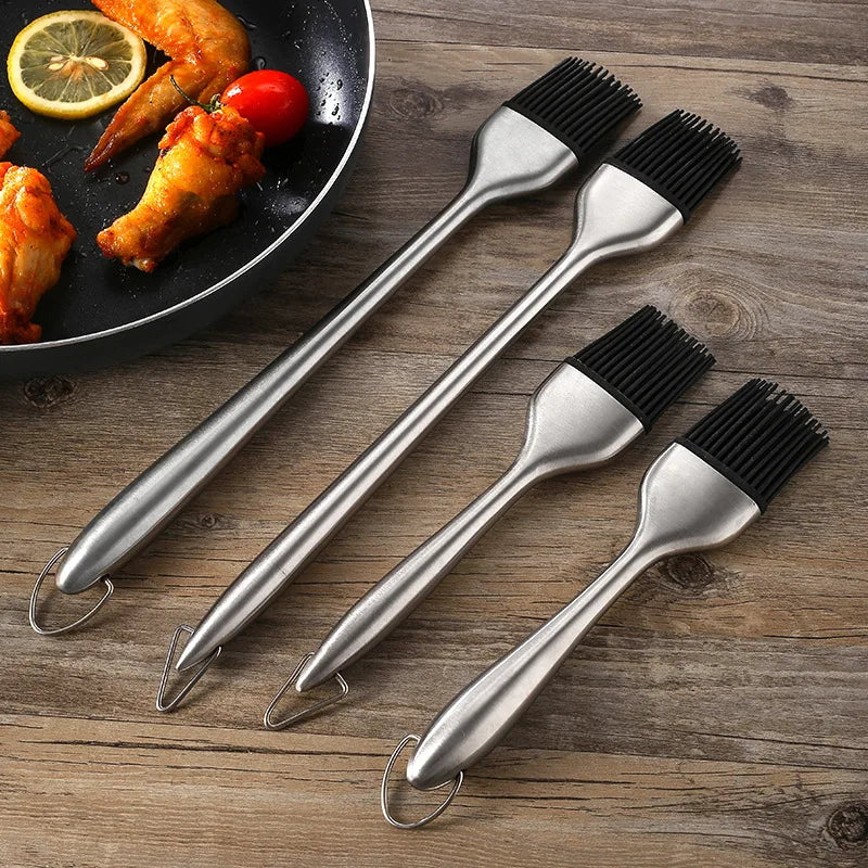 Venlohome Silicone Basting Brush for BBQ Grill Stainless Steel Handle