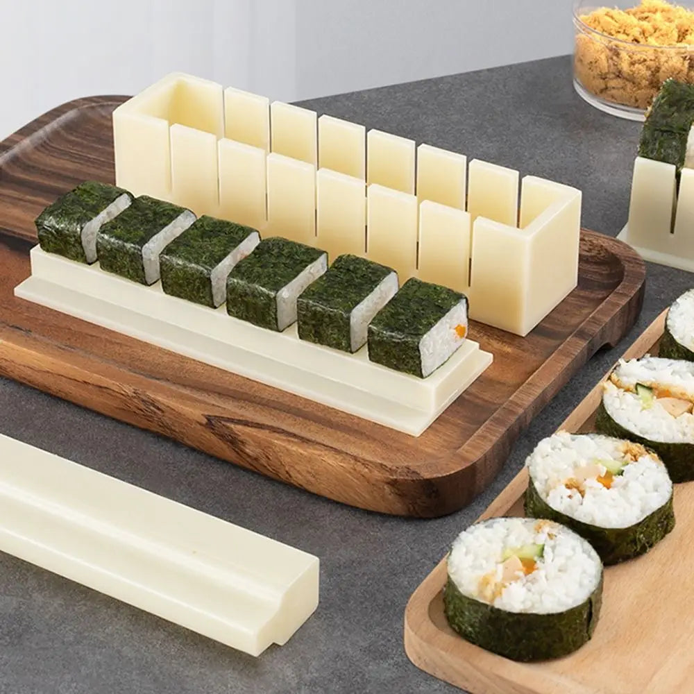 Plastic Sushi Maker Kit Kimbap Mold Round Square Heart Shaped
