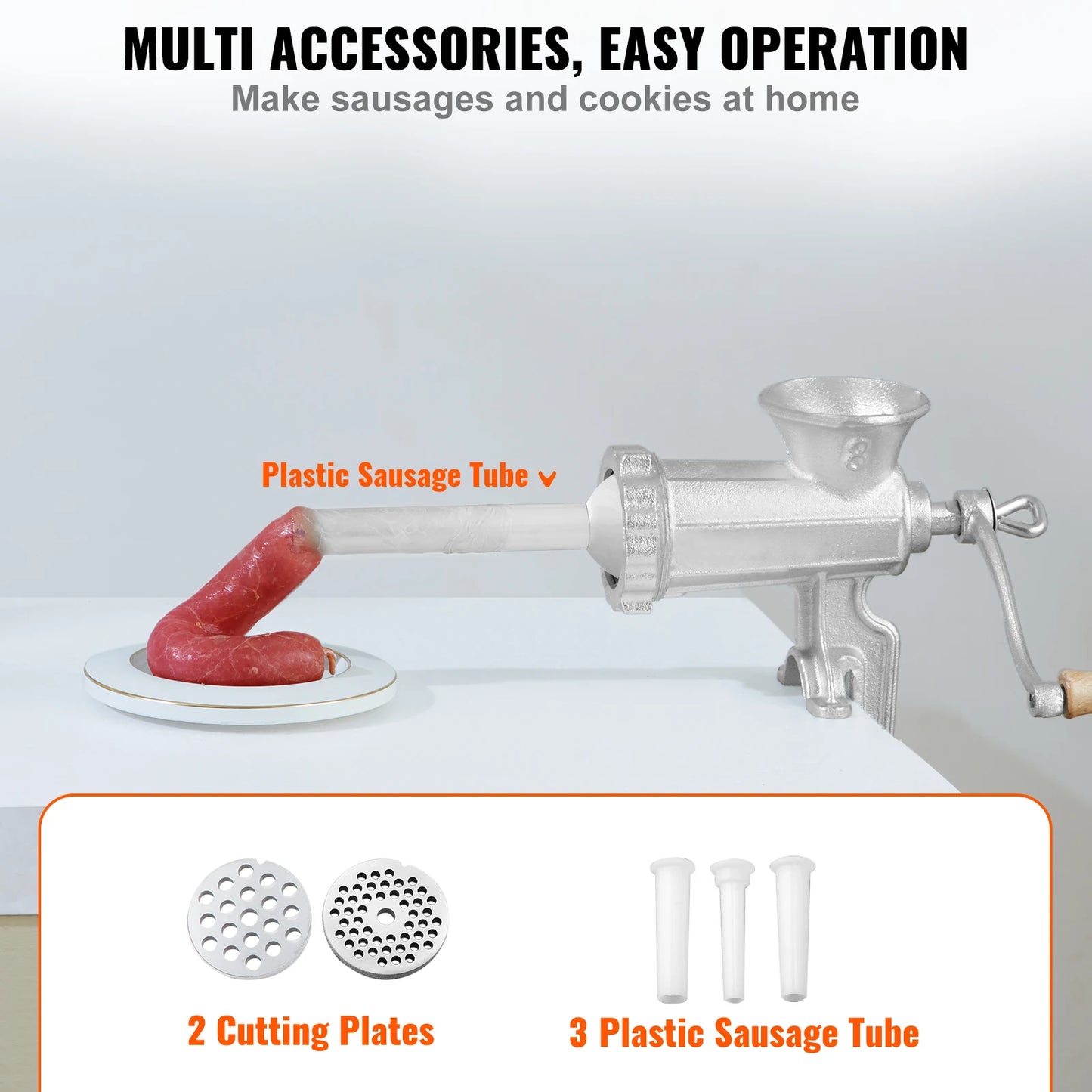 SucceBuy Manual Meat Grinder Heavy Duty Cast Iron Mincer