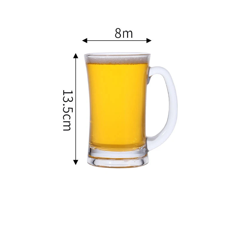 Glass Beer Steins With Handle For Parties And Everyday Use