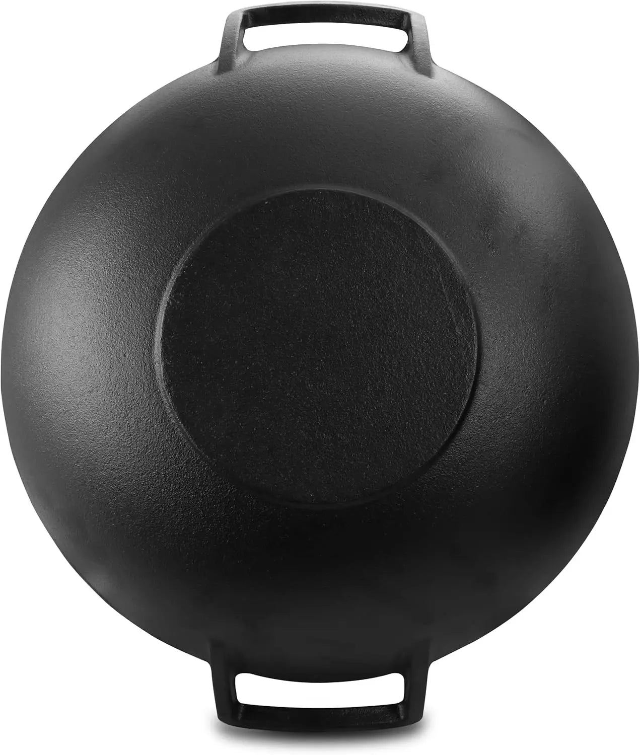 14 Inch Pre-Seasoned Cast Iron Wok with Lid for Stovetop Oven BBQ Campfire Cooking