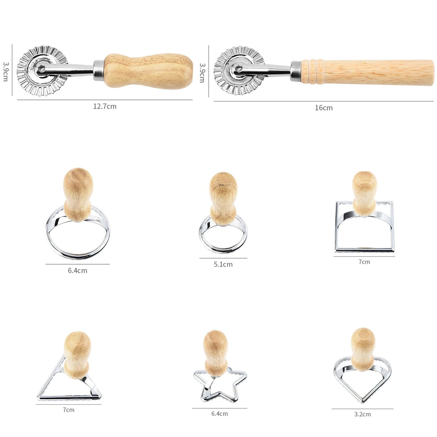 WIKHOSTAR Stainless Steel Cookies Cutter Set And Ravioli Maker Kit