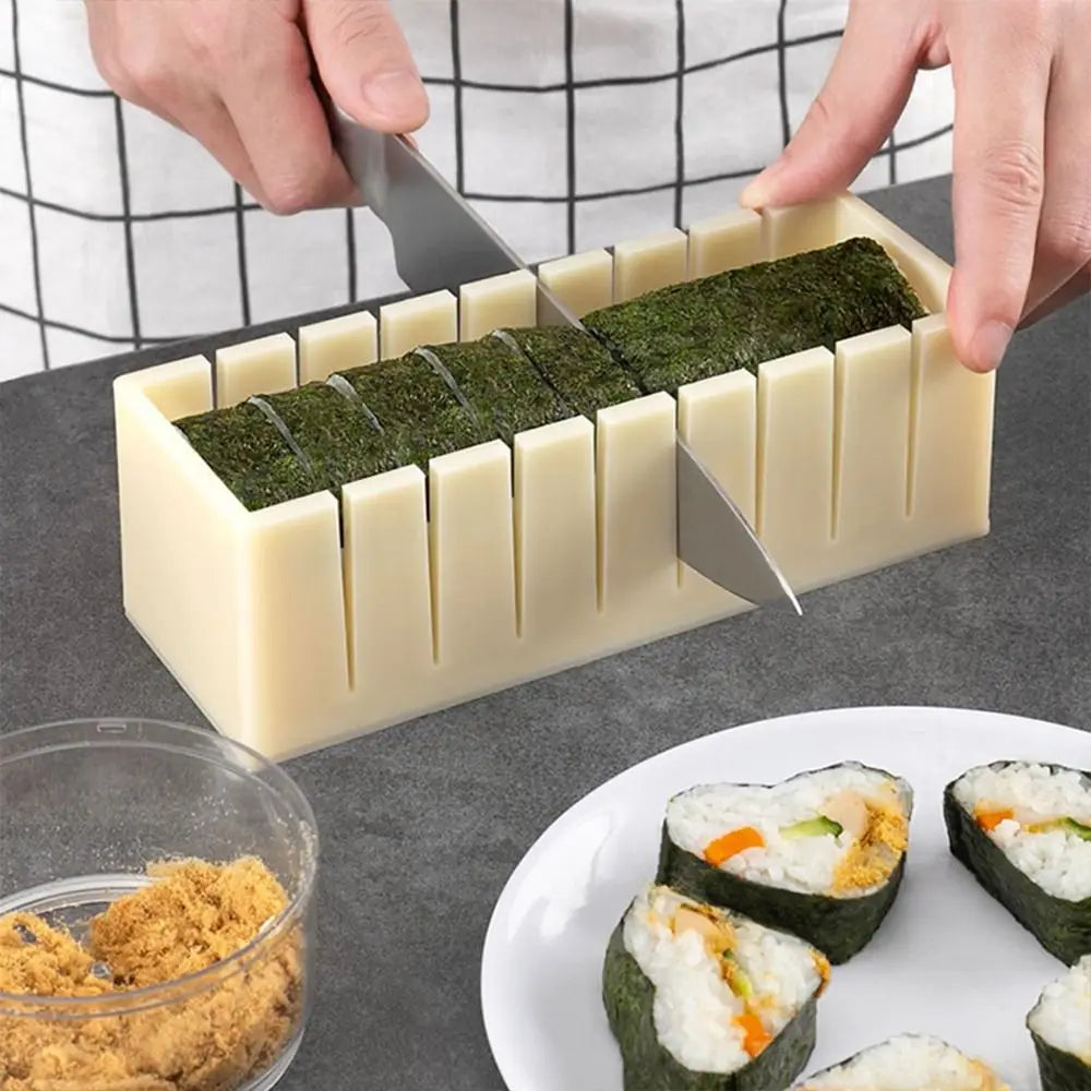 Plastic Sushi Maker Kit Kimbap Mold Round Square Heart Shaped