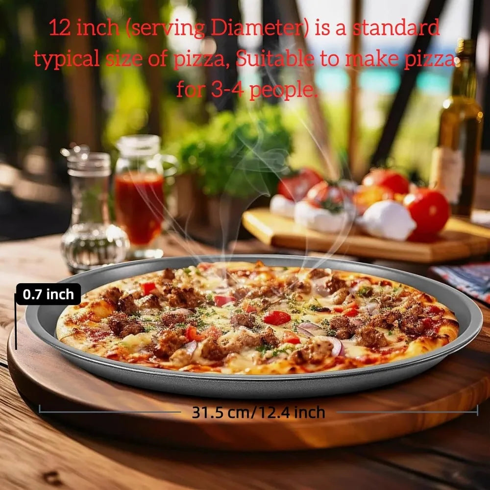 Stainless Carbon-Steel Pizza Pan, Nonstick Bake Tray
