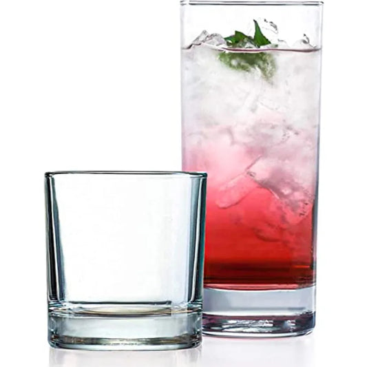 Hur Everyday Drinking Glasses Eight Piece Set For Cocktails