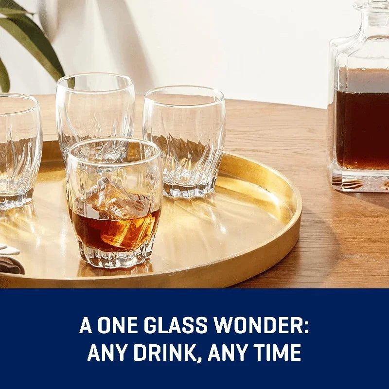 12 Piece Clear Glassware Set Highball And Rocks Glasses