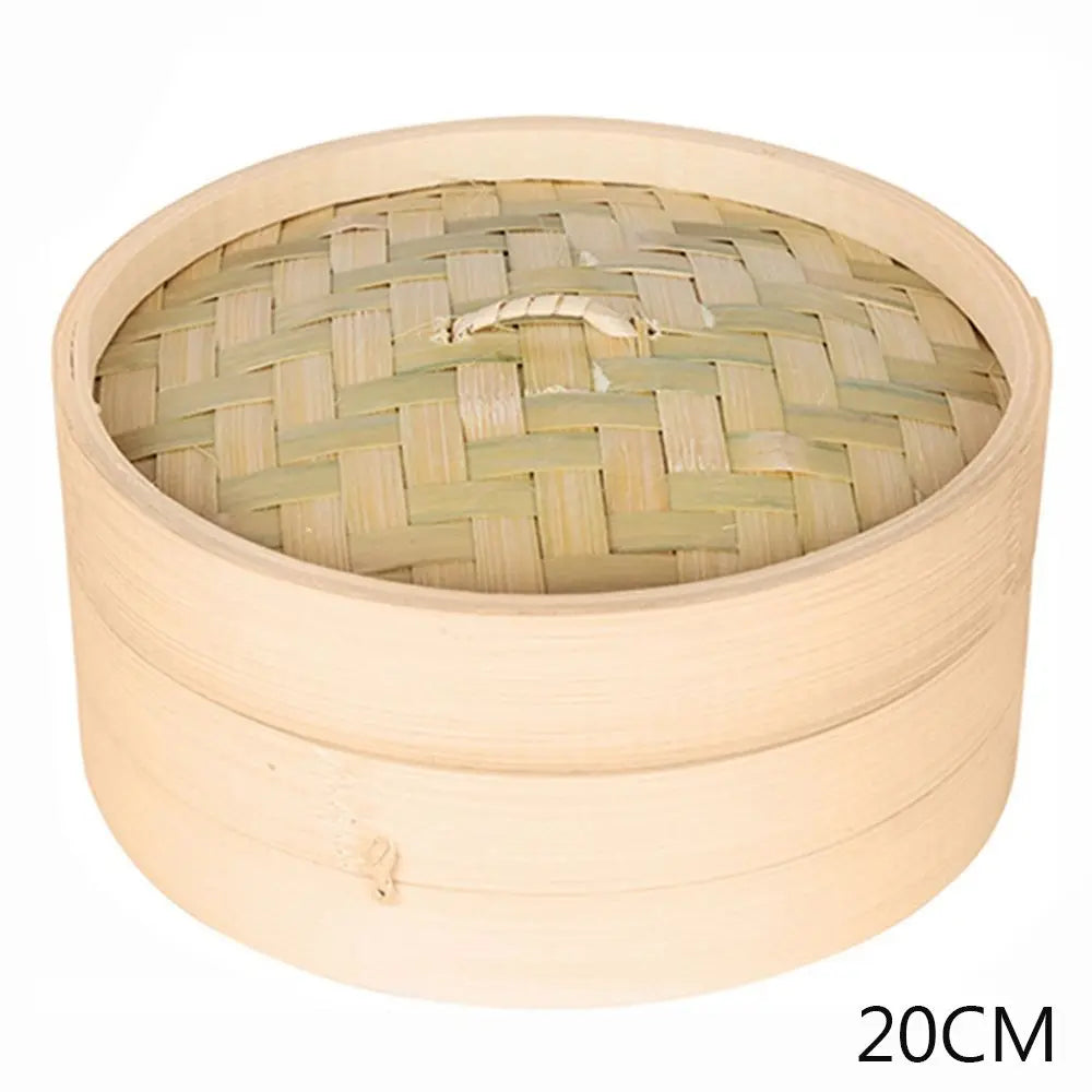 10/15/20cm Cooking Bamboo Steamer Dumpling Food Steamer with Lid Cookware Steam Pot Kitchen Cooking Tools