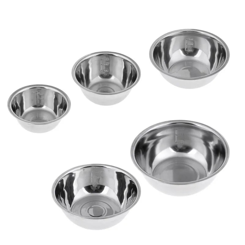 Stainless Steel Mixing Bowls Set Non Slip Nesting Dishwasher Safe