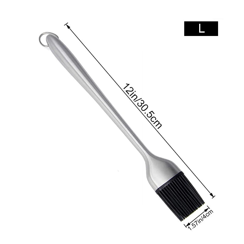 Venlohome Silicone Basting Brush for BBQ Grill Stainless Steel Handle