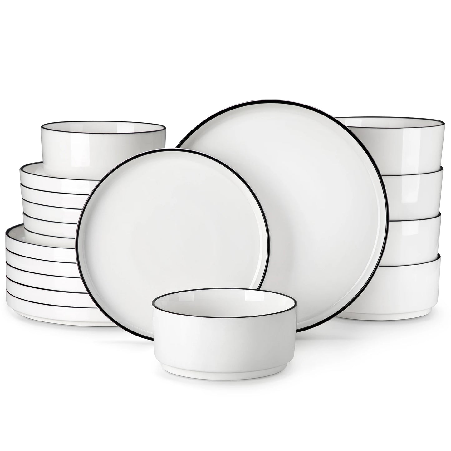 MALACASA Ceramic Dinnerware Set For Everyday Use Dishwasher Safe
