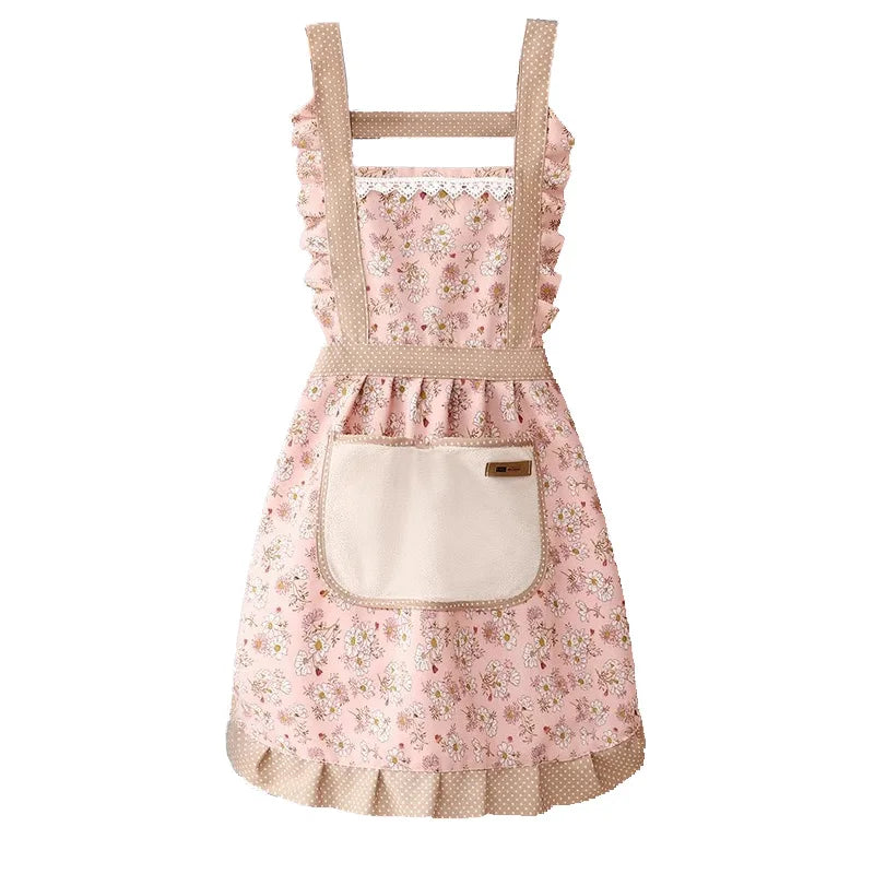 Henan Craft Of Weaving Floral Lace Apron Waterproof Oil Proof