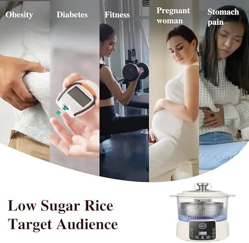 XMSJ Low Carb Rice Cooker With Smart Timer Keep Warm