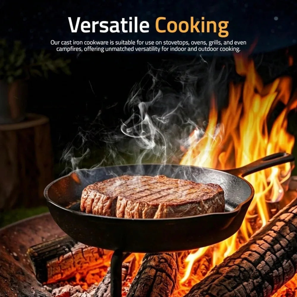 ATMDOG 3-Piece Skillet Set For Oven Stove Grill Campfire