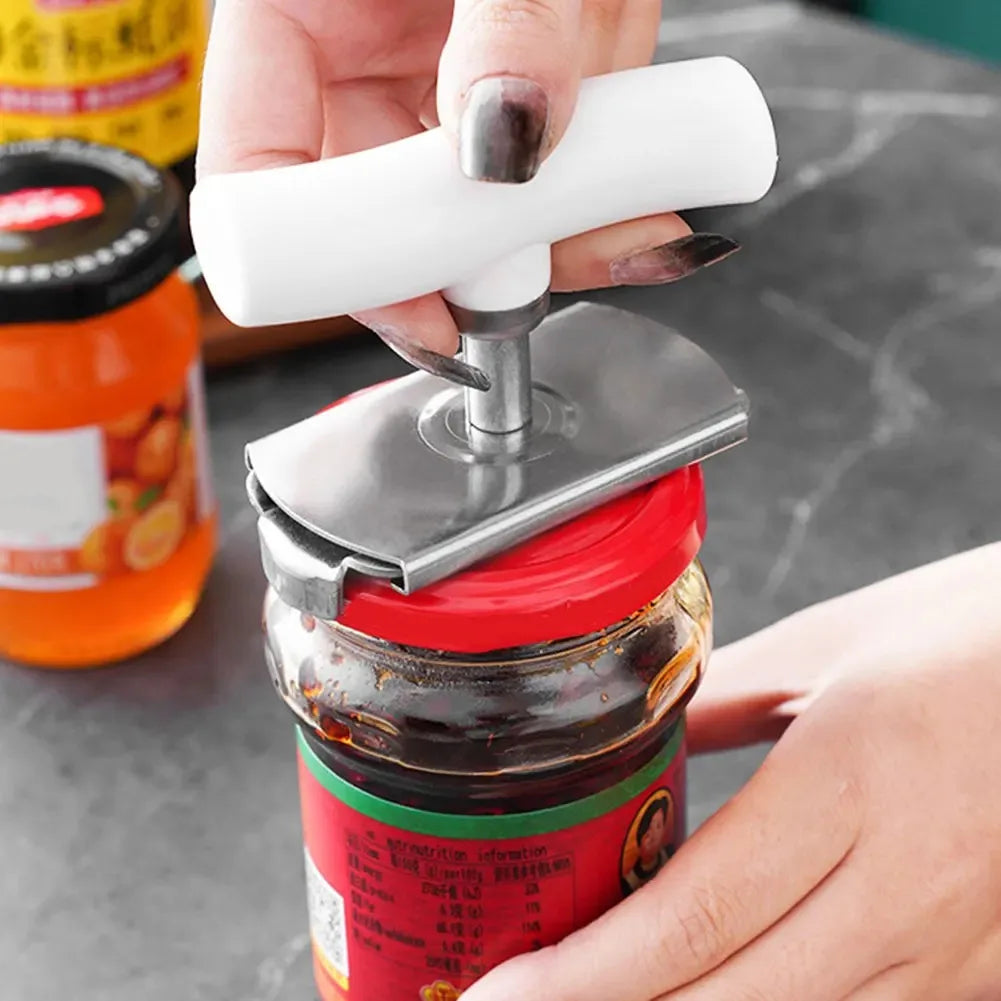 Arthritis-Friendly Labor-Saving Adjustable Stainless Steel Jar Opener Set