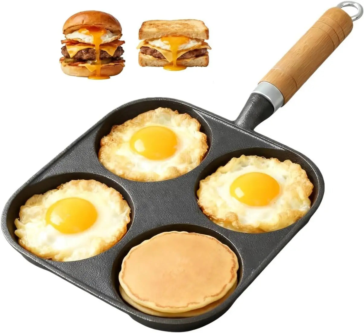 Cast Iron Egg Pan With Four Holes For Eggs